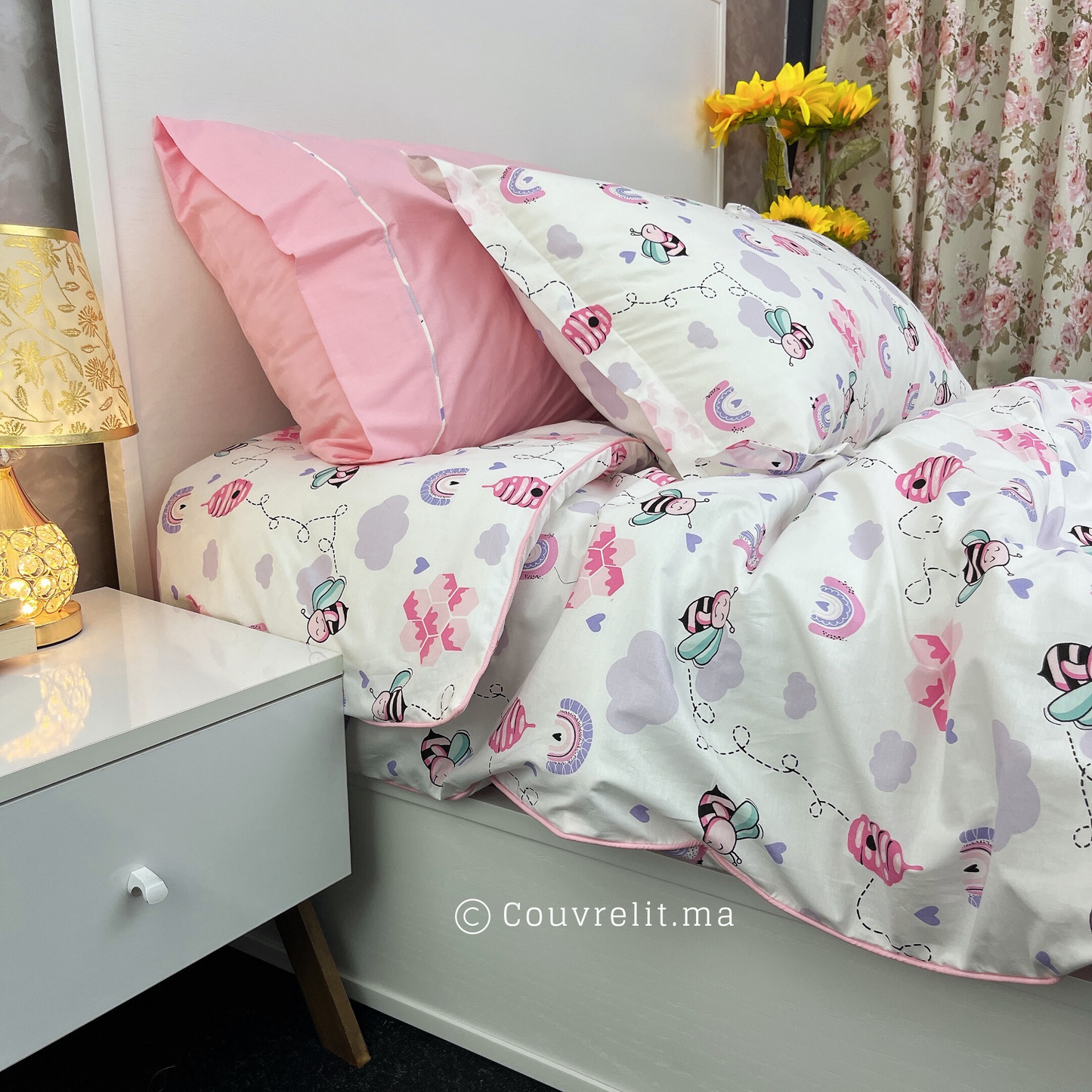 "Pink Honey" Couverlit pour enfant pack complet  REF: CVK00238