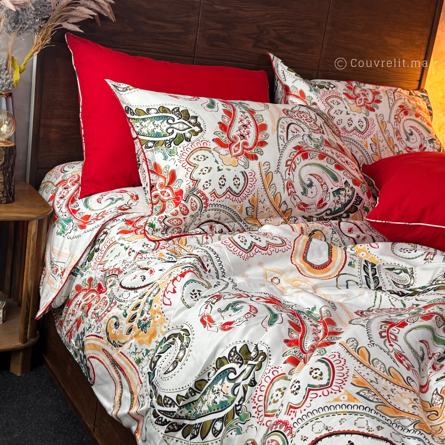 "Satin Andalusia" Ensemble parure 100% coton satin REF: SAT00333