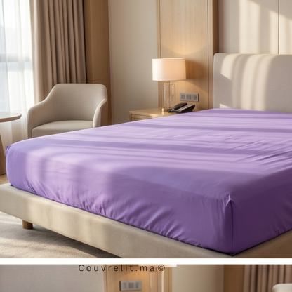 Drap Housse Sur Mesure – 100% Coton. MAUVE
