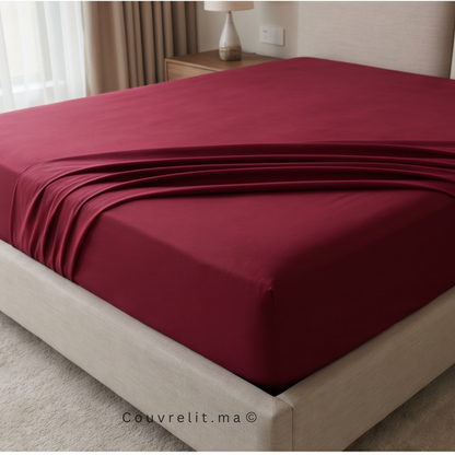 Drap Housse Sur Mesure – 100% Coton  || GRENAT
