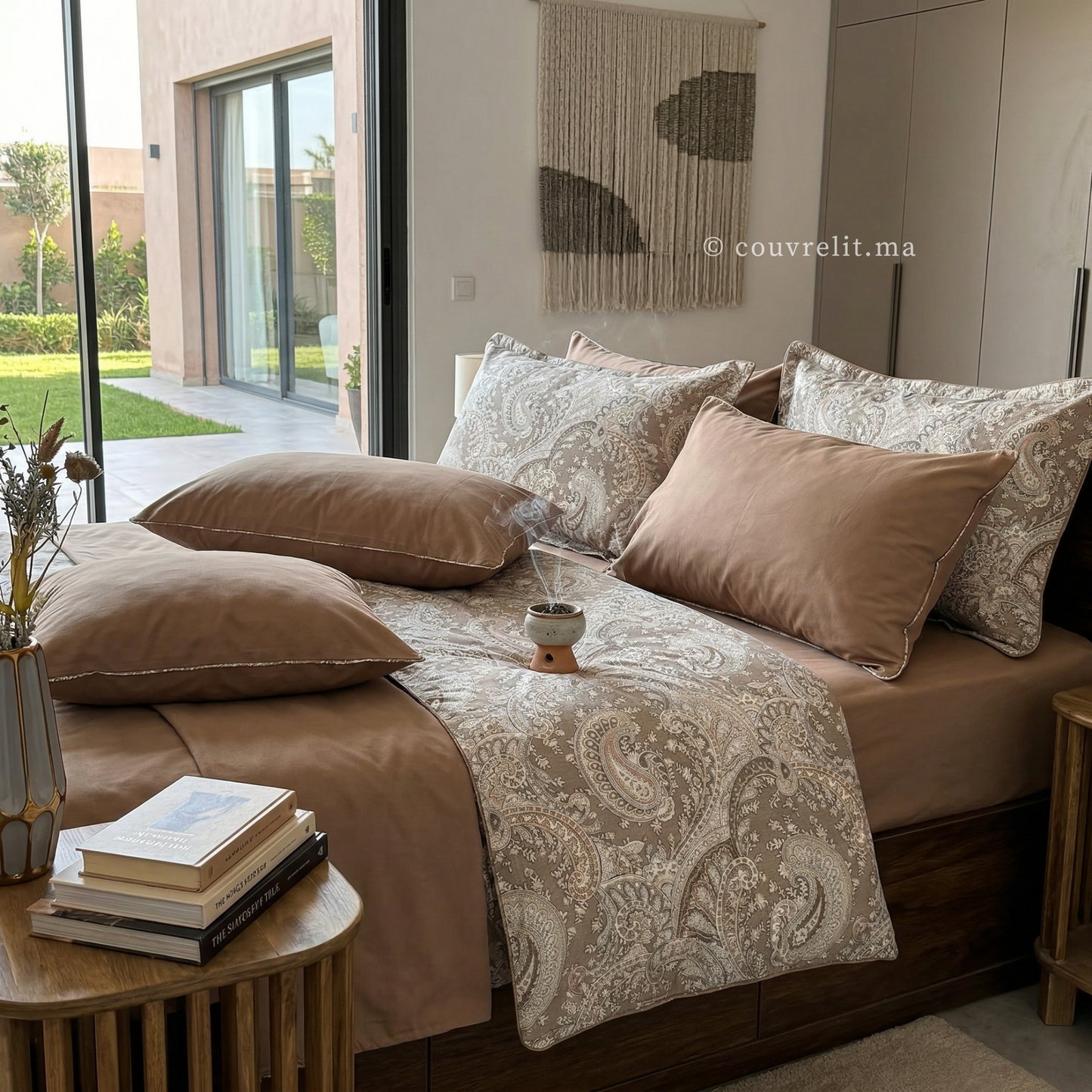 "Taupe Impérial" Ensemble housse de couette  – Collection Luxe Maison REF: CVM00329
