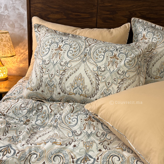 "Prestige Beige" – Ensemble Parure de Lit Complète, REF: CVM00306