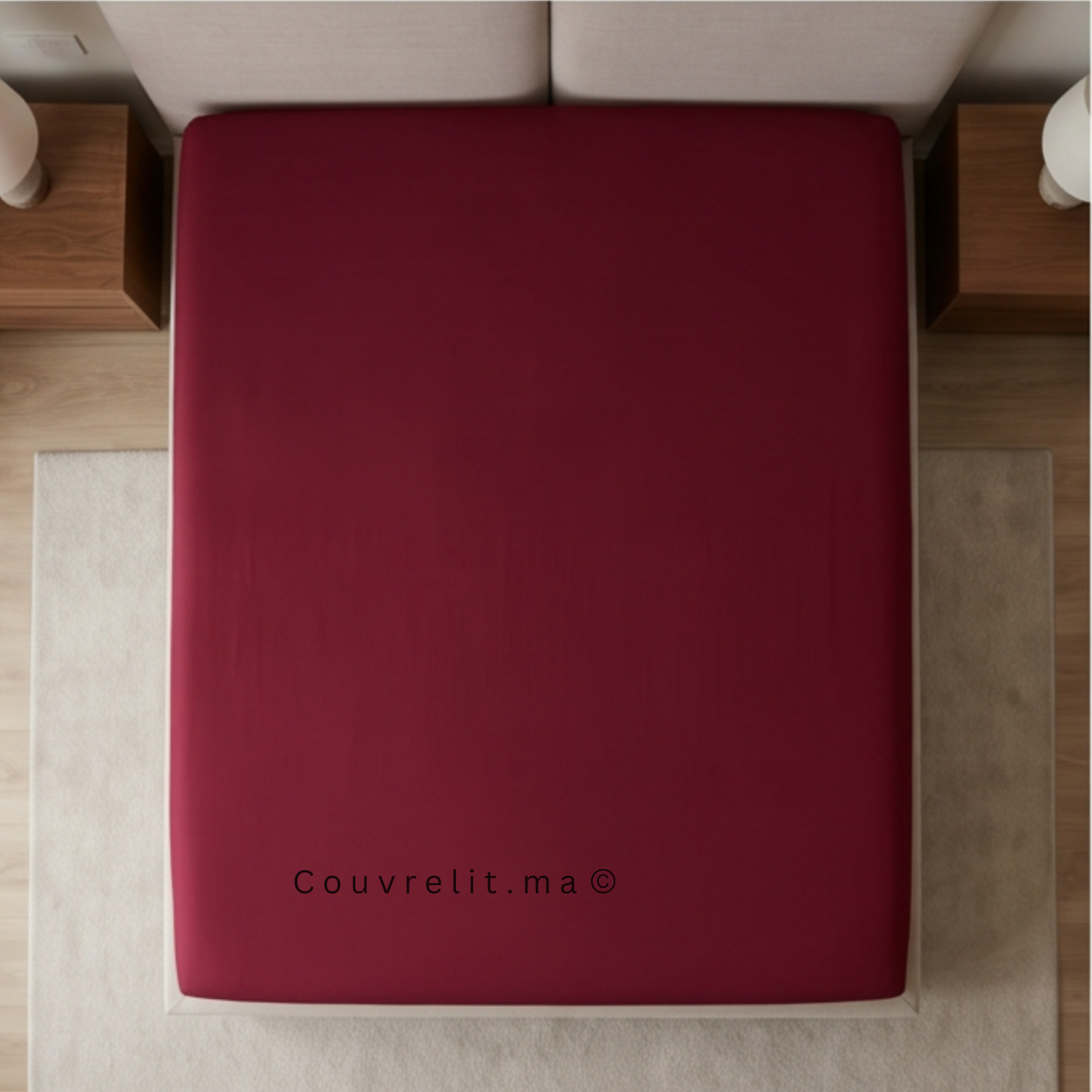 Drap Housse Sur Mesure – 100% Coton  || GRENAT