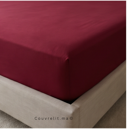 Drap Housse Sur Mesure – 100% Coton  || GRENAT