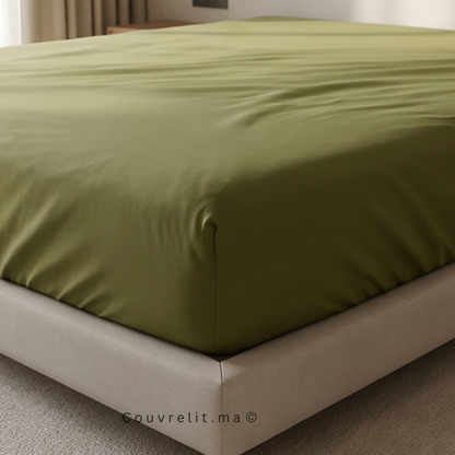Drap Housse Sur Mesure – 100% Coton  || Vert Harmonie