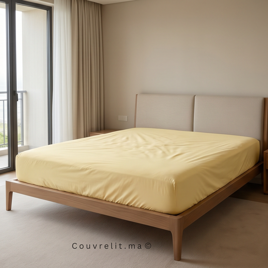 Drap Housse Sur Mesure – 100% Coton  || Sable Doré