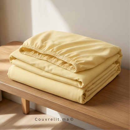 Drap Housse Sur Mesure – 100% Coton  || Sable Doré