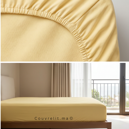 Drap Housse Sur Mesure – 100% Coton  || Sable Doré