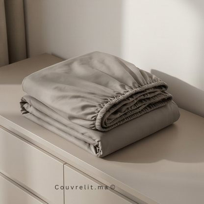 Drap Housse Sur Mesure – 100% Coton  || Gris Ardoise