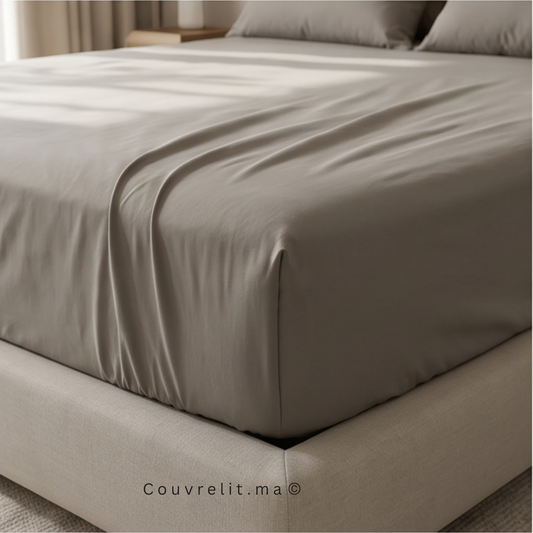 Drap Housse Sur Mesure – 100% Coton  || Gris Ardoise