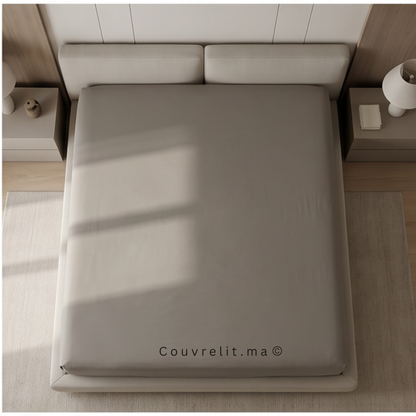 Drap Housse Sur Mesure – 100% Coton  || Gris Ardoise