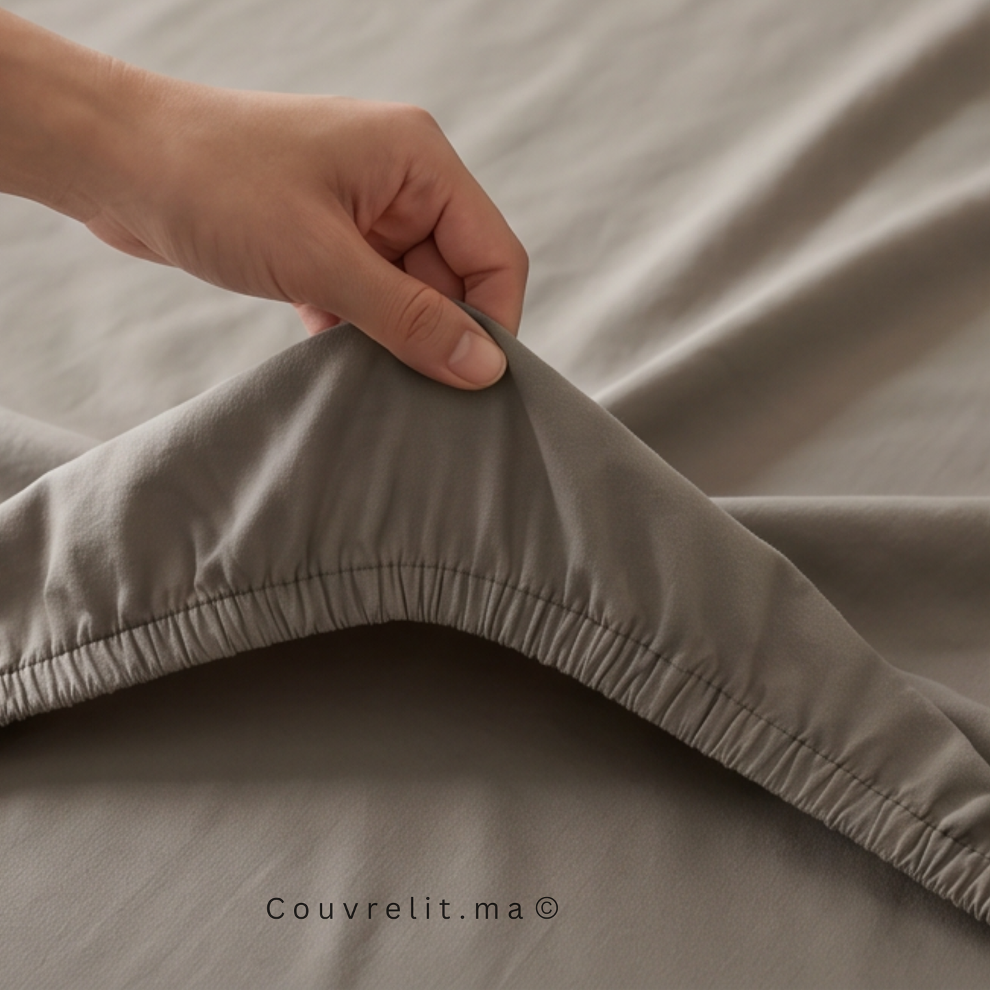 Drap Housse Sur Mesure – 100% Coton  || Gris Ardoise