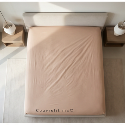 Drap Housse Sur Mesure – 100% Coton  || Beige