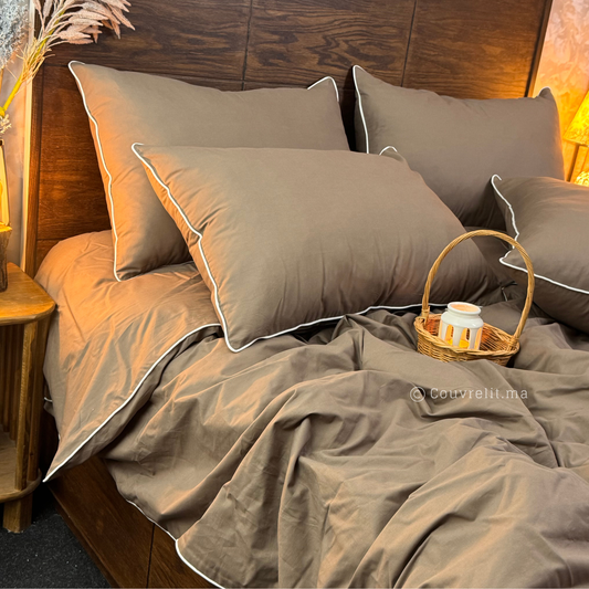 "Taupe Neutre" Ensemble complet en 100% COTTON, REF: CVS00339