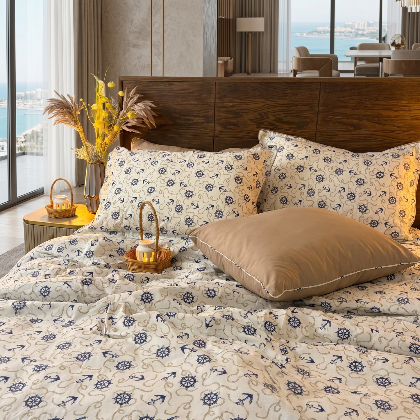 "Évasion Marin" Ensemble housse de couette – Collection Luxe Maison    REF: CVM00335