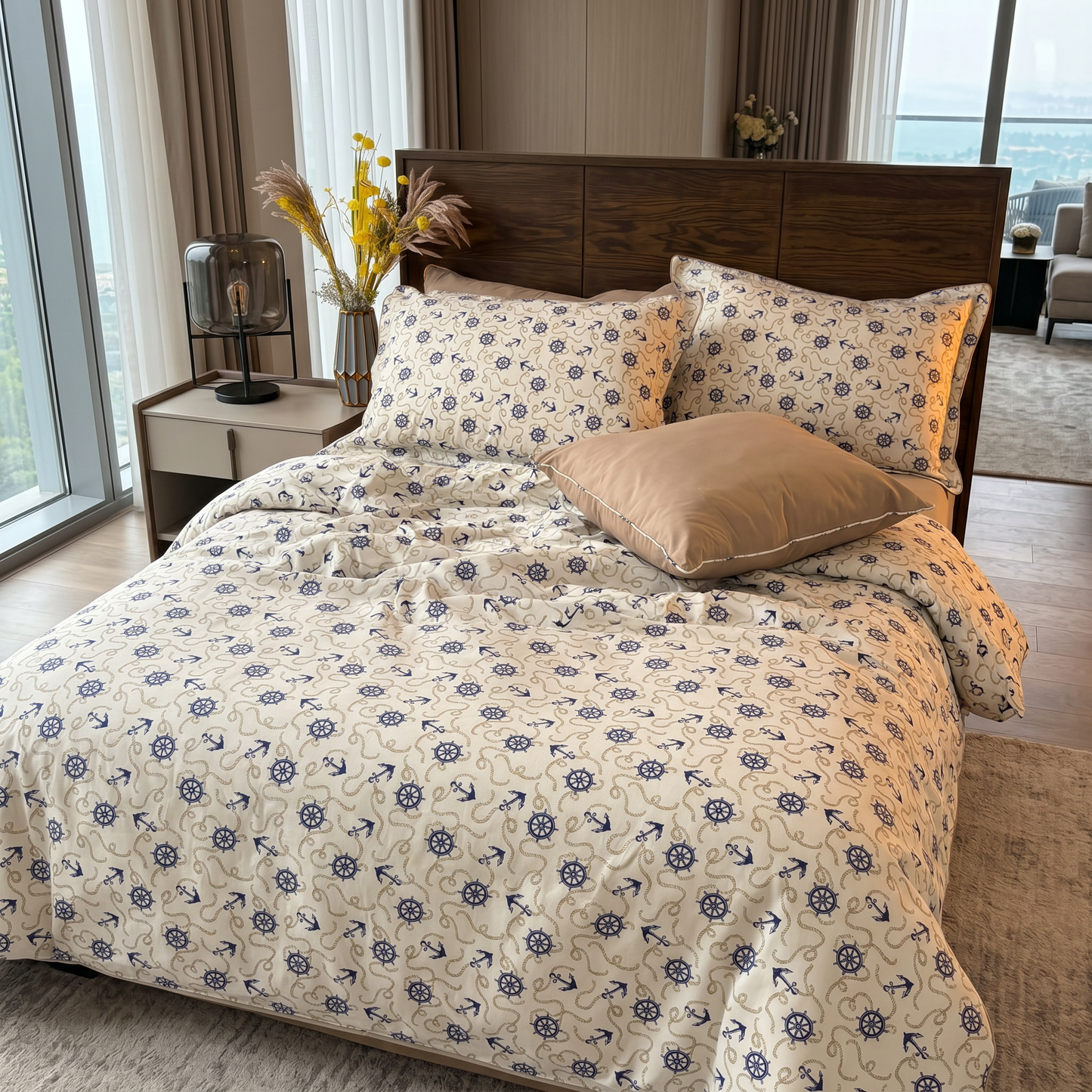 "Évasion Marin" Ensemble housse de couette – Collection Luxe Maison    REF: CVM00335