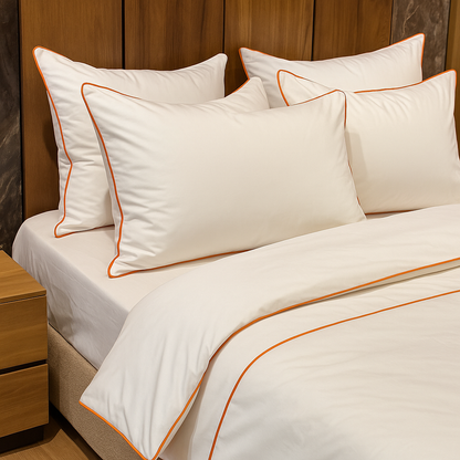 Ensemble Housse de Couette 6 pièces en PERCALE 200fils COTTON  REF: CVS0095